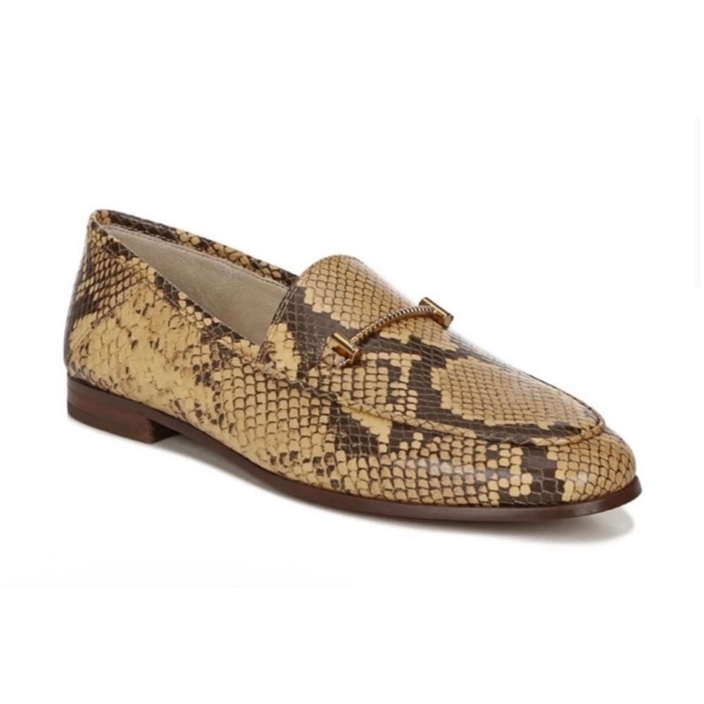 SAM EDELMAN Loir Leather Snakeskin Loafers Size 6.5